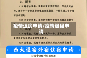 疫情退房申请/疫情退租申请