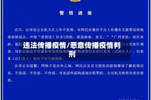 违法传播疫情/恶意传播疫情判刑