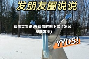 疫情大雪说说(疫情时期下雪了怎么发朋友圈)