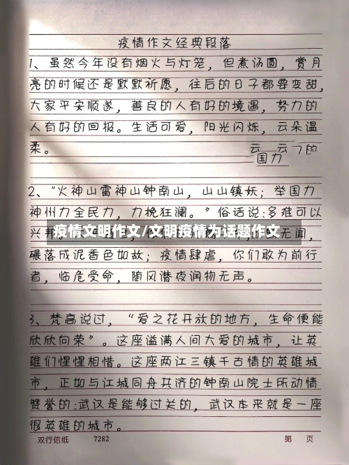疫情文明作文/文明疫情为话题作文-第2张图片