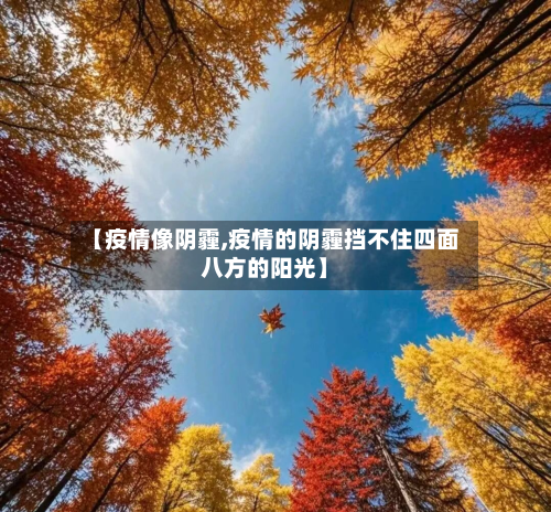 【疫情像阴霾,疫情的阴霾挡不住四面八方的阳光】-第2张图片
