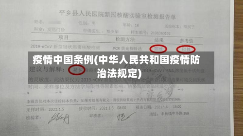 疫情中国条例(中华人民共和国疫情防治法规定)-第2张图片