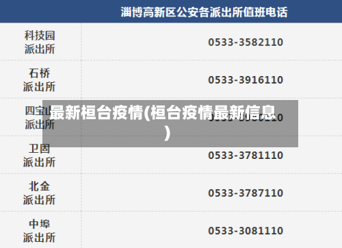 最新桓台疫情(桓台疫情最新信息)-第2张图片